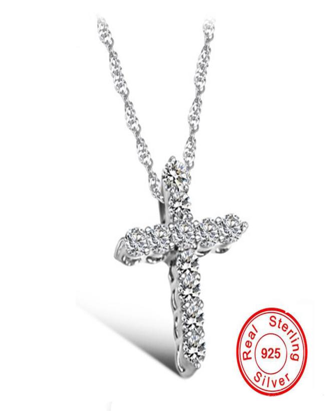 Luxury Original 925 Sterling Silver Cross Pendant Necklace Princess Luxury Diamond Necklace Pendant for Ladies and Women designer 8157150
Luxury Original 925 Sterling Silver Cross Pendant Necklace Princess Luxury Diamond Necklace Pendant for Ladies and Women designer 8157150
