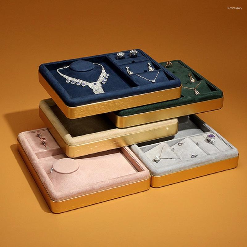 Jewelry Pouches Stackable Suede Metal Luxury Display Necklace Tray For Pendant Store Counter
Jewelry Pouches Stackable Suede Metal Luxury Display Necklace Tray For Pendant Store Counter