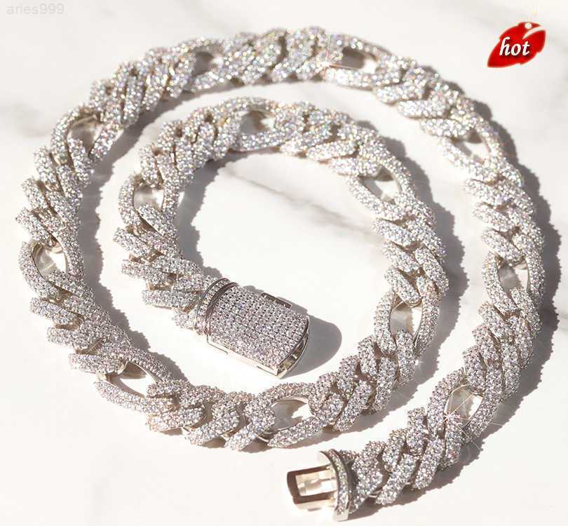 New Design Hip Hop Chain 13mm Wide 925 Silver Necklace D/vvs Moissanite Necklace Bling Cuban Link Chain
New Design Hip Hop Chain 13mm Wide 925 Silver Necklace D/vvs Moissanite Necklace Bling Cuban Link Chain