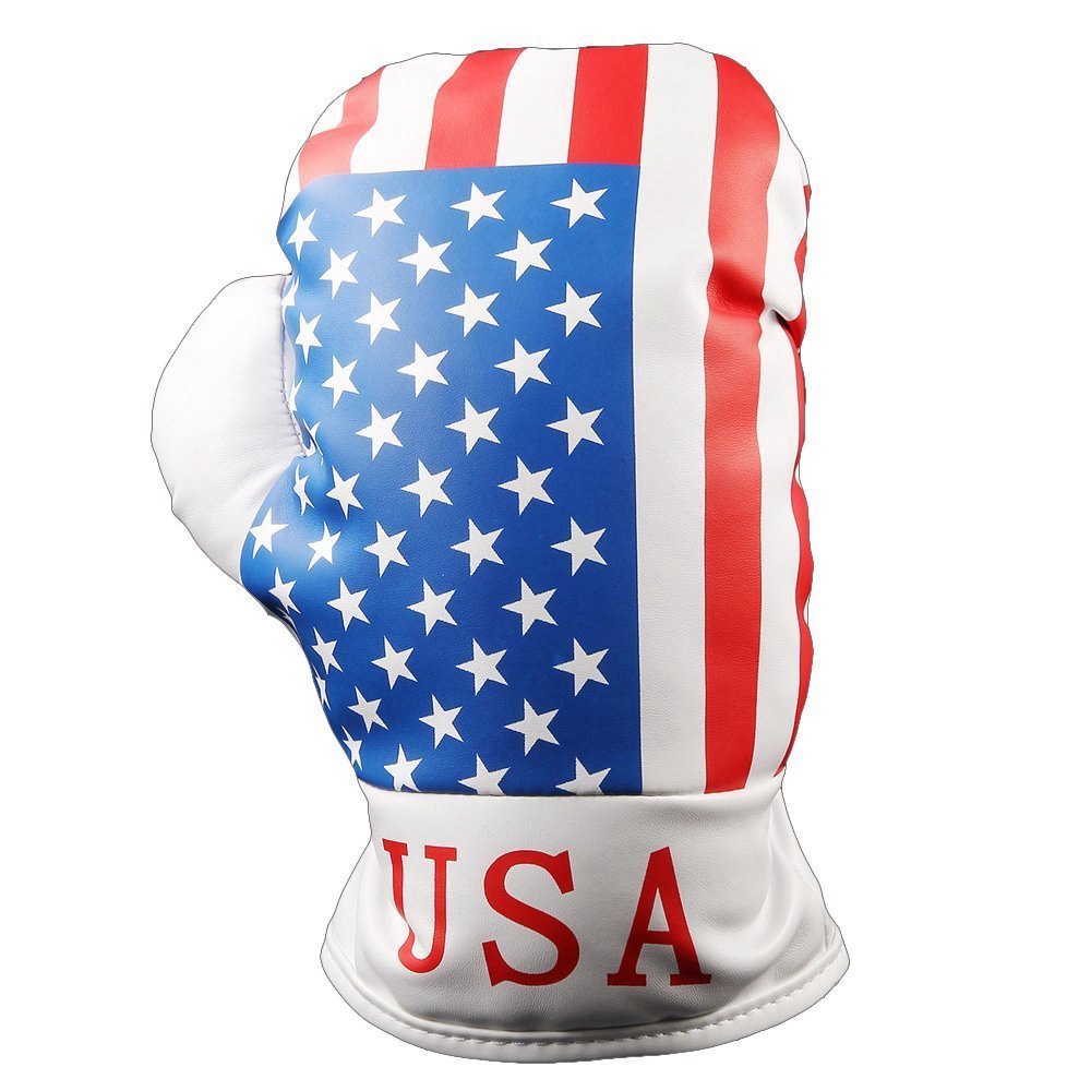 Other Golf Products 1 Pcs Golf Headcovers for Driver Fairway Woods Boxing Glove USA PU Leather Golf Club #1 #3 #5 Wood Head Cover 230620
