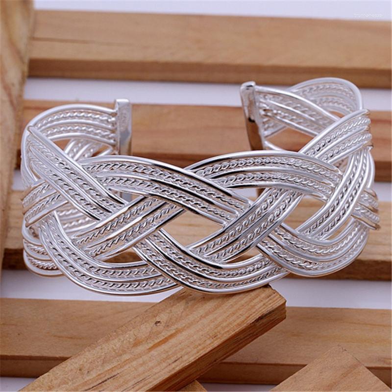 Bangle Exquisite Beauty Silver Color Accessories Fashion Charm Women Queen Size Weave Bracelet Classic Burst Models Jewelry Raym22
Bangle Exquisite Beauty Silver Color Accessories Fashion Charm Women Queen Size Weave Bracelet Classic Burst Models Jewelry Raym22