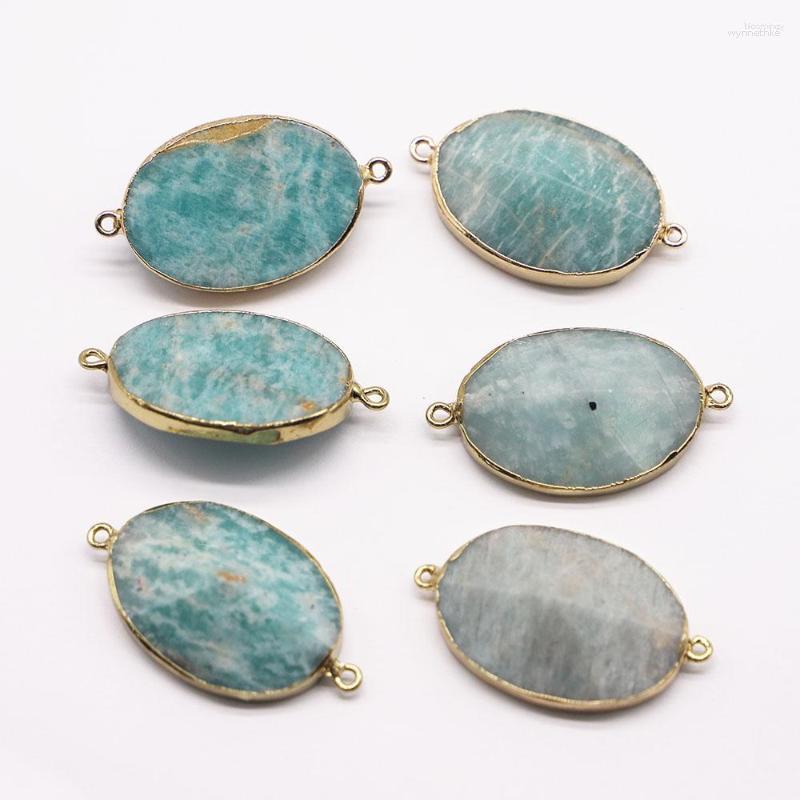Pendant Necklaces 2pcs/lot 2023 Natural Stone Oval Amazons Pendants Connector Mineral Healing Gold Plated Charm Diy Jewelry Wholesale
Pendant Necklaces 2pcs/lot 2023 Natural Stone Oval Amazons Pendants Connector Mineral Healing Gold Plated Charm Diy Jewelry Wholesale