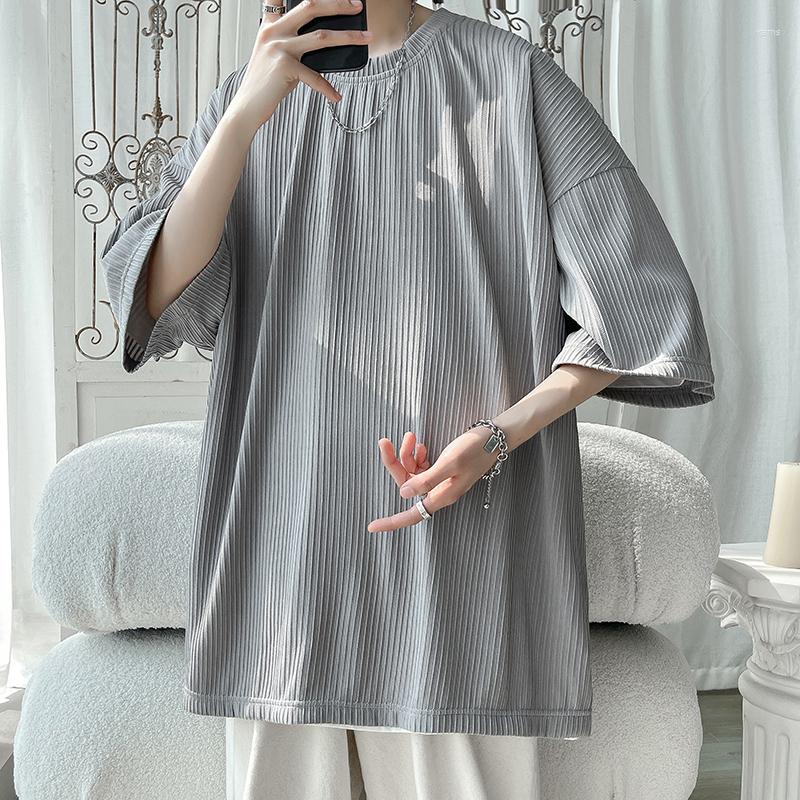 Men's T Shirts Ice Silk Striped Oversized Cool Men Summer Half Sleeve Fashion Harajuku T-Shirt Male Solid Simple Daily Casual Tees, Black
Men's T Shirts Ice Silk Striped Oversized Cool Men Summer Half Sleeve Fashion Harajuku T-Shirt Male Solid Simple Daily Casual Tees, Black