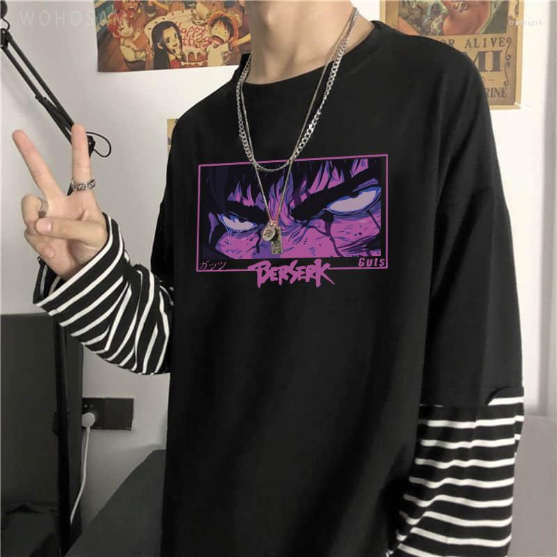 Men's T Shirts Berserk Guts T-Shirts Manga Striped Men Women Cool Harajuku Anime Eyes Print Tee Summer Fall Fashion Clothes Long Sleeve
Men's T Shirts Berserk Guts T-Shirts Manga Striped Men Women Cool Harajuku Anime Eyes Print Tee Summer Fall Fashion Clothes Long Sleeve