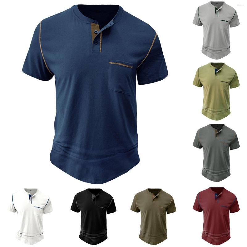 Men's T Shirts Cute Tops For Men Summer Men's Short Sleeve Casual Top Button Shirt Tee Mock Neck, Black
Men's T Shirts Cute Tops For Men Summer Men's Short Sleeve Casual Top Button Shirt Tee Mock Neck, Black