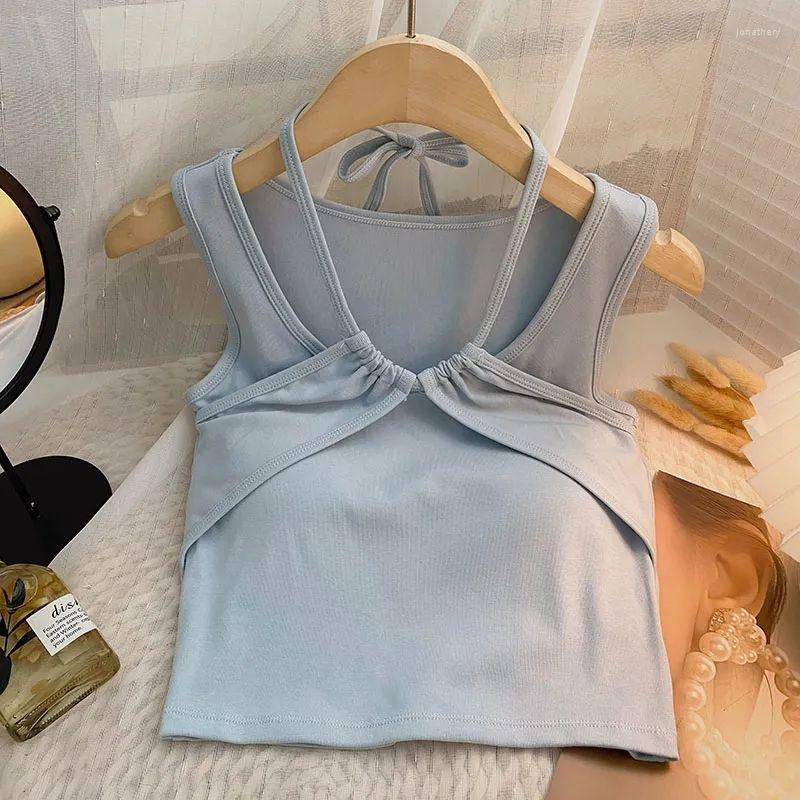 Women's Tanks 5 Cloler Summer Party Halter Crop Tops Women Sexy Casual Femme Slim Stretch Sleeveless Y2k T Shirts With Padded Streetwear, White
Women's Tanks 5 Cloler Summer Party Halter Crop Tops Women Sexy Casual Femme Slim Stretch Sleeveless Y2k T Shirts With Padded Streetwear, White