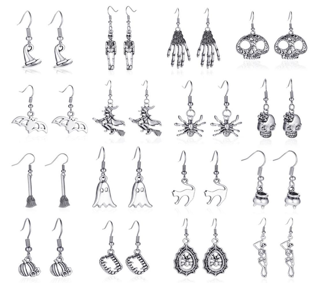 Halloween earrings simple retro skull spider ghost witch magic hat bat distressed earrings crossborder holiday jewelry horror fe2805241
Halloween earrings simple retro skull spider ghost witch magic hat bat distressed earrings crossborder holiday jewelry horror fe2805241