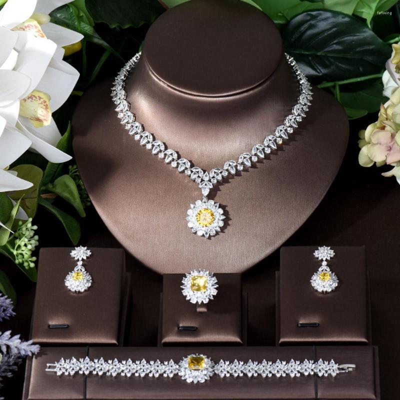 Necklace Earrings Set Fashion Trendy Round Shape Yellow CZ For Women Wedding Dubai Nigeria Bridal And Earring Bijoux N-503, Picture shown
Necklace Earrings Set Fashion Trendy Round Shape Yellow CZ For Women Wedding Dubai Nigeria Bridal And Earring Bijoux N-503, Picture shown