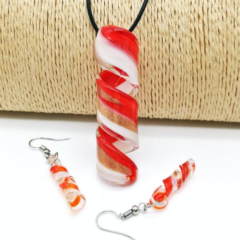 Necklace Earrings Set Wholesale 3Sets Red Swirl Lampwork Glass Pendant Fashion Jewelry SetS, Picture shown
Necklace Earrings Set Wholesale 3Sets Red Swirl Lampwork Glass Pendant Fashion Jewelry SetS, Picture shown