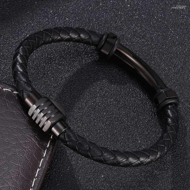 Bangle High Fashion Black Braided Leather Men Bracelet Stainless Steel Magnetic Clasp Male Jewelry Punk Christmas Gift1
Bangle High Fashion Black Braided Leather Men Bracelet Stainless Steel Magnetic Clasp Male Jewelry Punk Christmas Gift1
