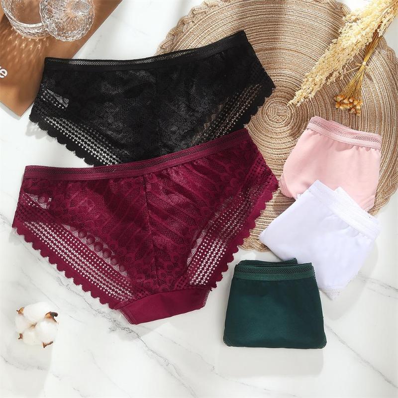 Women' Panties VKME Sexy Low Waist Lace Underwear Women' Solid Lingerie Hollow Female Briefs Underspans, White
Women' Panties VKME Sexy Low Waist Lace Underwear Women' Solid Lingerie Hollow Female Briefs Underspans, White