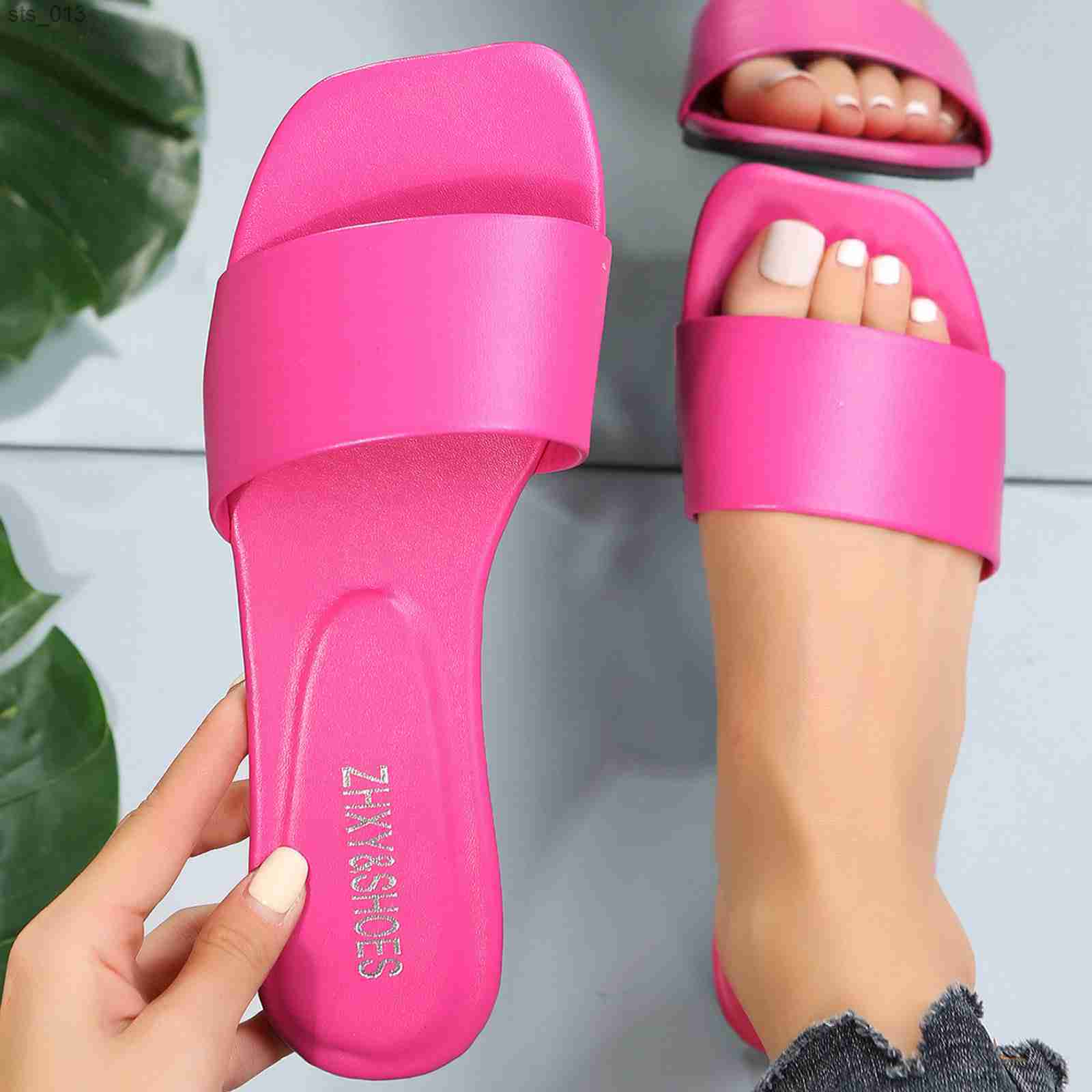 Fashion Women Beach Slip On Soft Sole Casual Open Toe Non Slip Flat Breathable Slippers Shoes Sandals S Women Slippers L230518, Pink
Fashion Women Beach Slip On Soft Sole Casual Open Toe Non Slip Flat Breathable Slippers Shoes Sandals S Women Slippers L230518, Pink