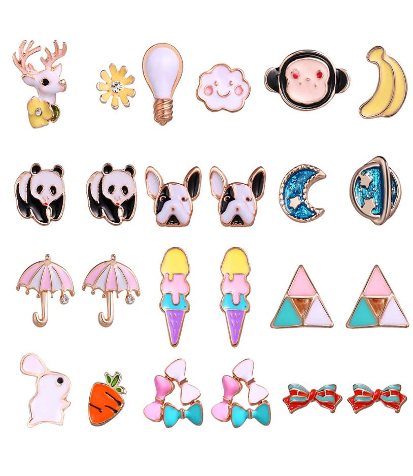 Bulldog Panda Rabbit Monkey Animal Cartoon Stud Earrings Creative retro lovely sweet fruits Dripping oil Studs 12pairslot accpet 6543406
Bulldog Panda Rabbit Monkey Animal Cartoon Stud Earrings Creative retro lovely sweet fruits Dripping oil Studs 12pairslot accpet 6543406