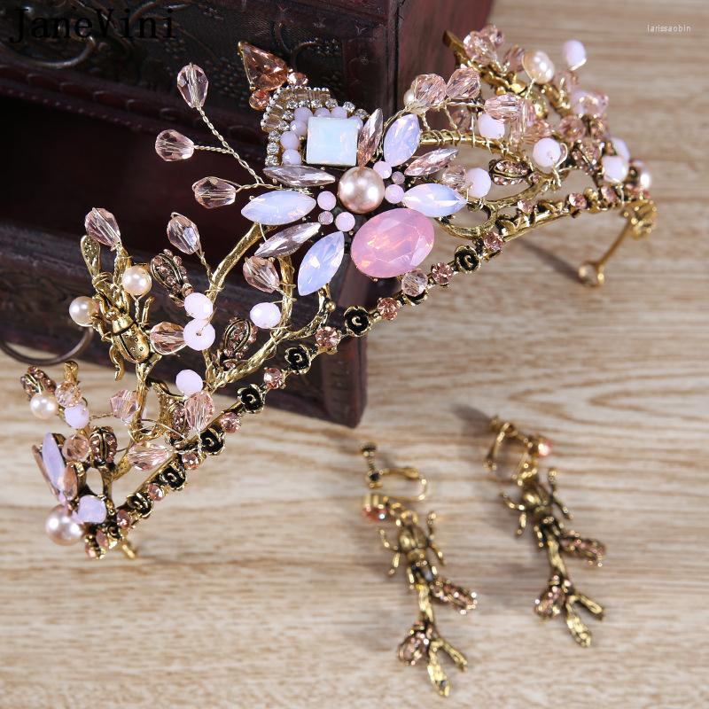Hair Clips JaneVini Elegant Pink Wedding Beaded Tiaras And Crowns Princess Headpiece Bridal With Earrings Accessories
Hair Clips JaneVini Elegant Pink Wedding Beaded Tiaras And Crowns Princess Headpiece Bridal With Earrings Accessories