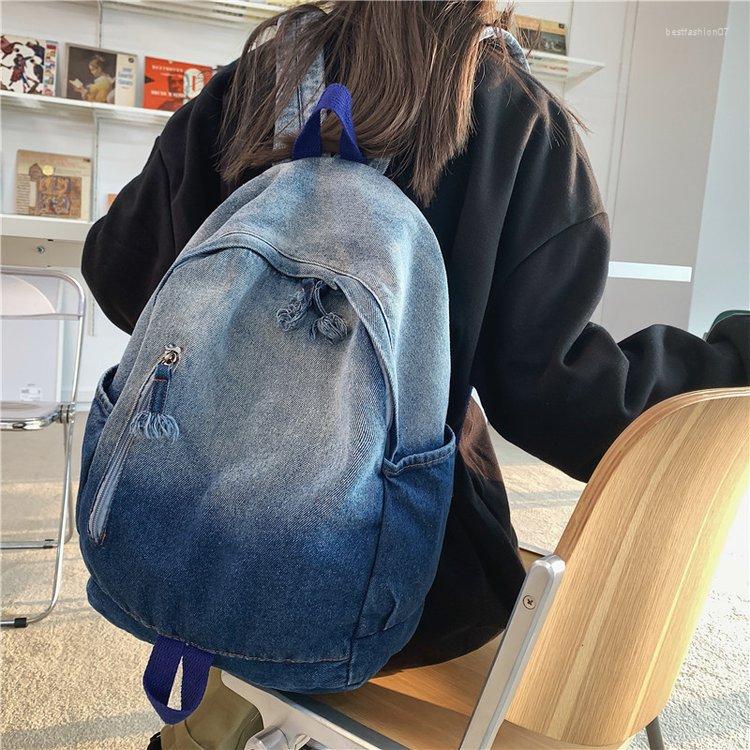 School Bags Fashion Denim Women Backpacks High Capacity Travel Bag Student Female Canvas Backpack For, Black
School Bags Fashion Denim Women Backpacks High Capacity Travel Bag Student Female Canvas Backpack For, Black