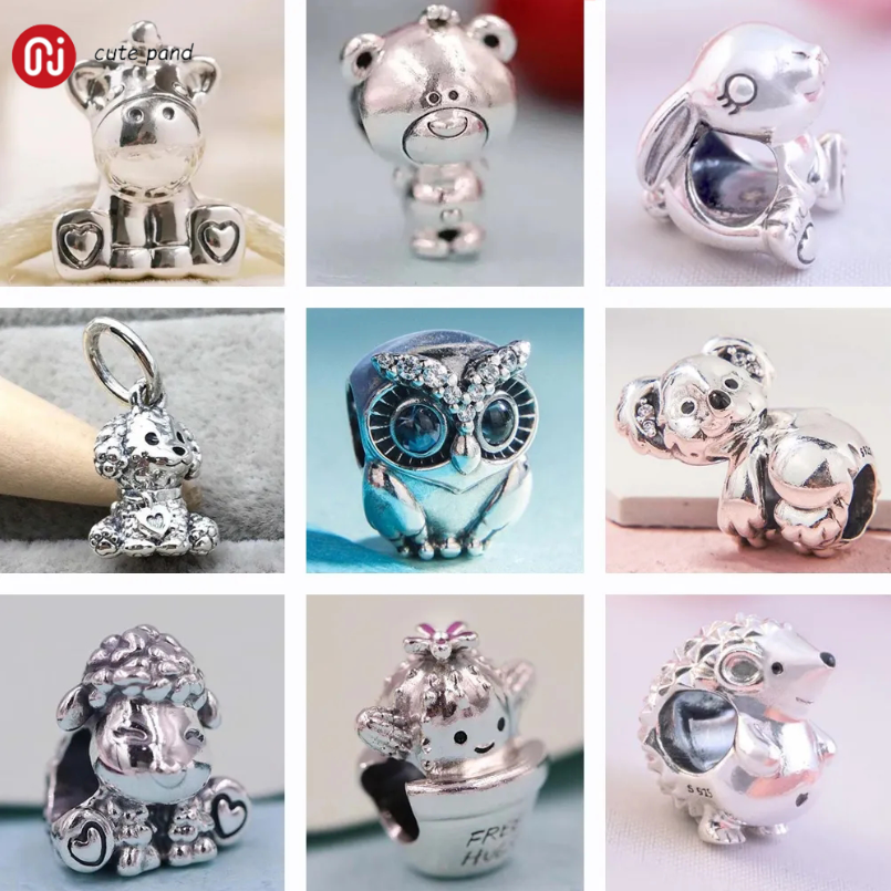 925 silver beads charms fit pandora charm Bracelet Cute Animal charm set Pendant DIY Fine Bead Jewelry
925 silver beads charms fit pandora charm Bracelet Cute Animal charm set Pendant DIY Fine Bead Jewelry