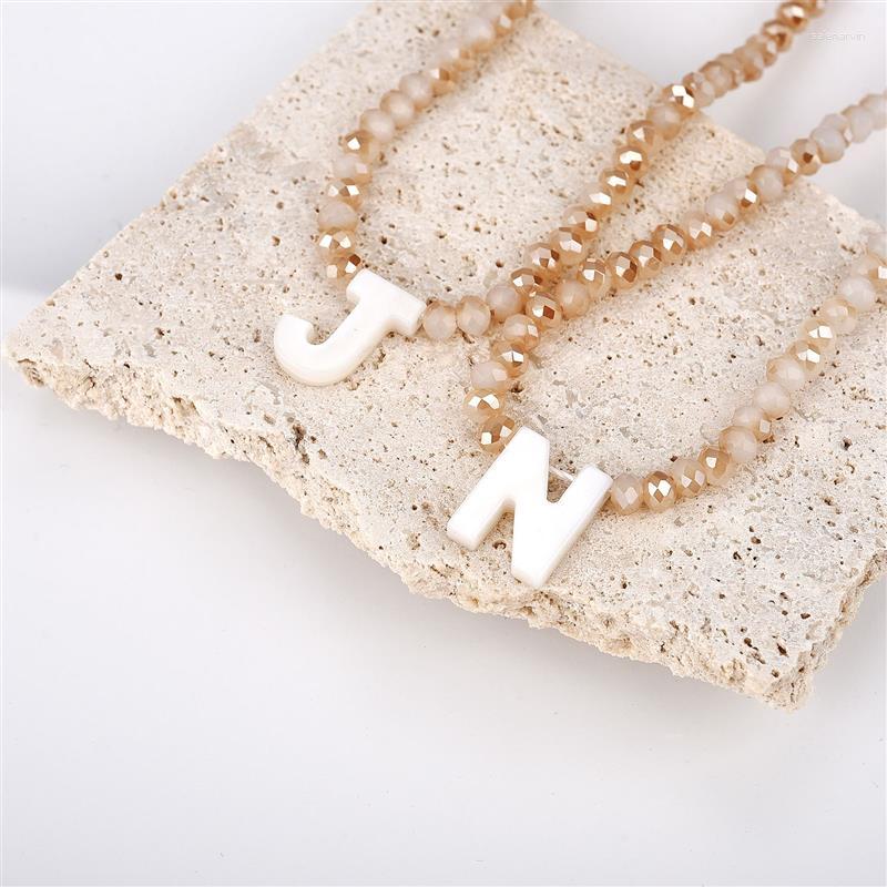 Chains 26 Letter Shell Choker Necklaces For Women Shining Crystal Beads Clavicle Chain Female Neck Pendant Necklace Jewelry
Chains 26 Letter Shell Choker Necklaces For Women Shining Crystal Beads Clavicle Chain Female Neck Pendant Necklace Jewelry