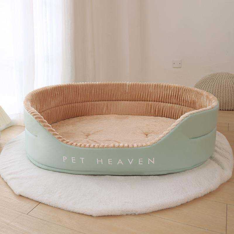 Autumn Winter Dog Bed Removable Washable Kennel Pet Large Sofa Plus Velvet Thick Deep Sleep Cushion Puppy Mat Accessories