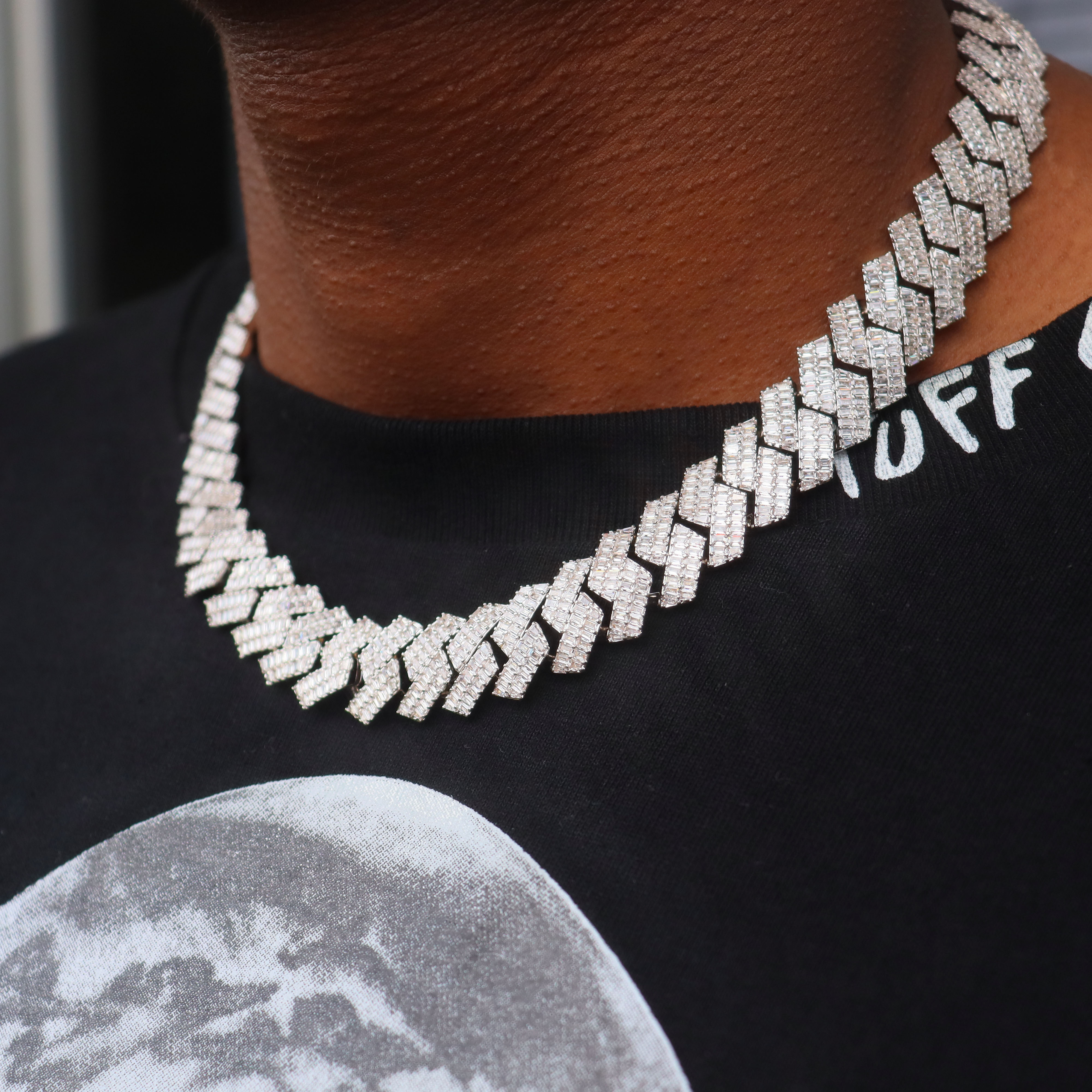 Necklace Designer Jewelry Cuban k Chain Custom Vvs Moissanite Iced Out Sterg Sier Pass Dia Test Hip Hop Chains for Men Jewelery
