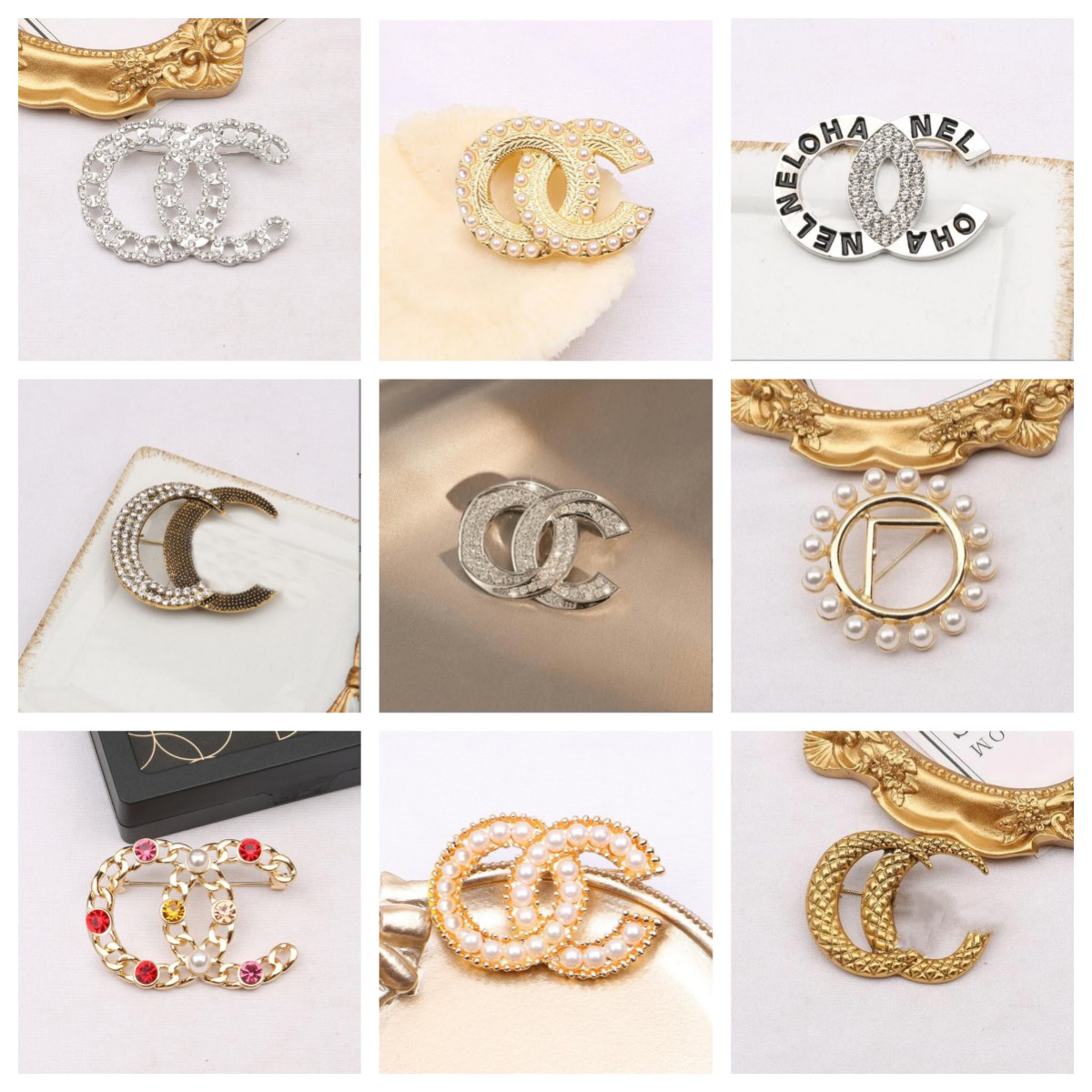 Brand Letter Designer Brooches Gold Plated Inlay Crystal Rhinestone Jewelry Brooch Fashion Charm Pearl Pin Marry Wedding Party Gift Accessorie