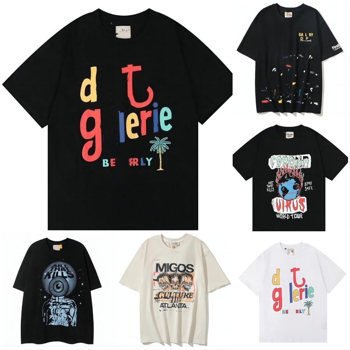 2023 Galler Yesdept T Shirt Mens tshirt Designer Fashion Pure Cotton T-shirt Womens High Street Luxury Loose Classic Print Couples Tops Clothes DEPT TShirts