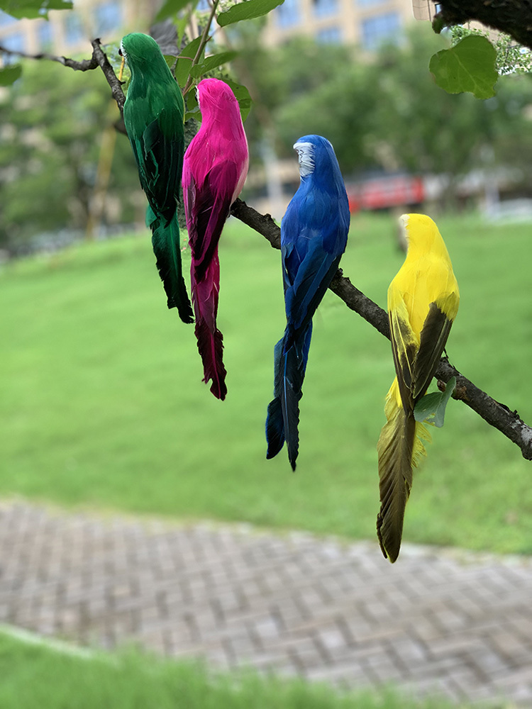 Garden Decorations 2535cm Simulation Parrot Decoration Creative Lawn Figurine Ornament Animal Bird Outdoor Party Prop 230621