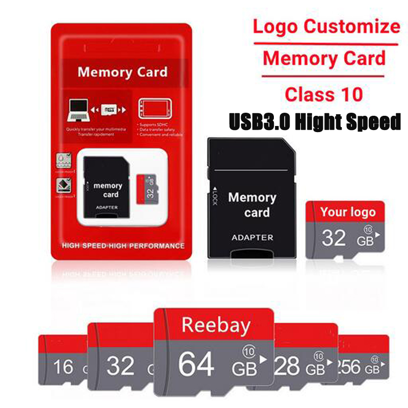 

High Speed Memory Card 8GB 16GB 32GB 64GB 256GB 512GB Class 10 UHS-I USB3.0 Micro TF Card Mini Exteng SD Cards 128GB EVO Plus for Smart Mobile Phone Tablet Camera Recorder