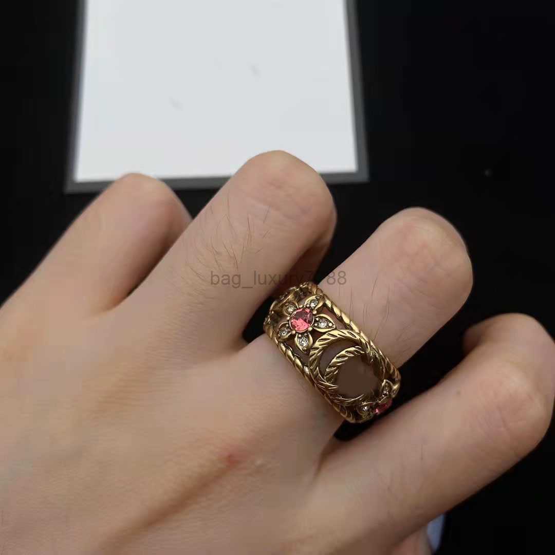 Fashion Vintage Necklace Ladies Flower Letter Heavy Decoration Color Diamond Bracelet Exaggerated Pendant Earrings 925 Silver Needle High Quality Jewe