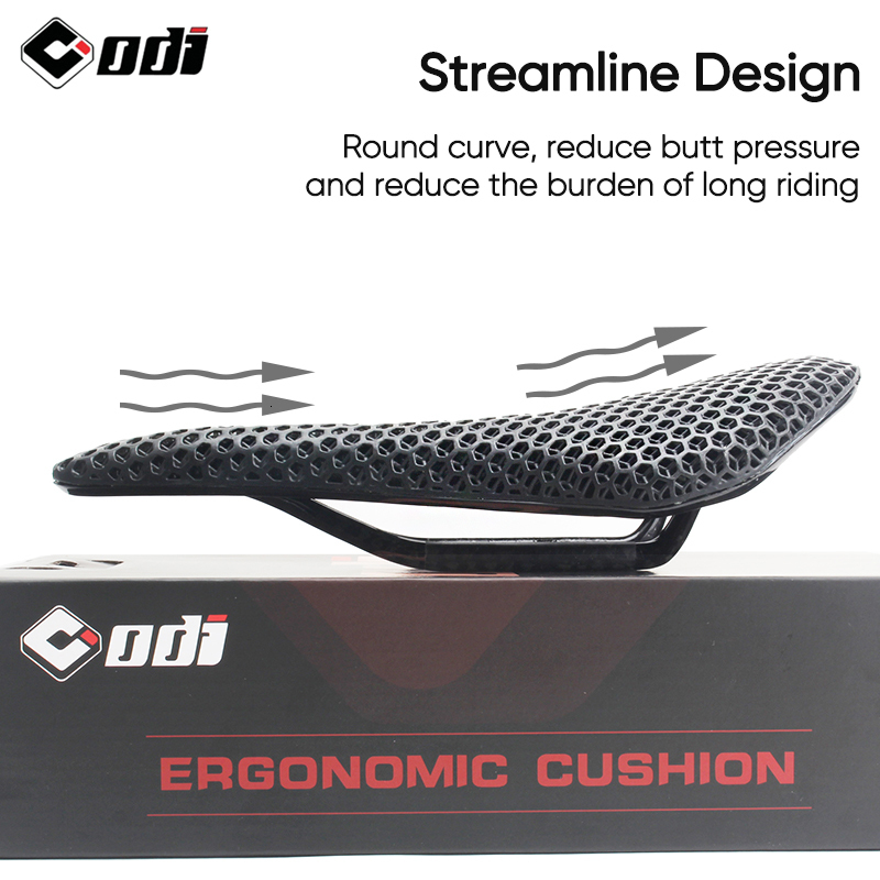 Bike Saddles ODI Carbon Saddle 3D Printing Seat Soft Breathable Mountain Bicycle Cushion Professional Cycling 230621