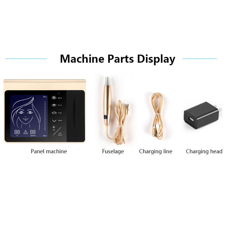 Permanent Makeup Machines Charmer Princesse Tattoo Machine Eye Brow Lip Rotary Pen MTS PMU System With 50pcs Neeldes 230621