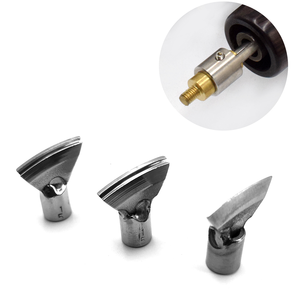 Craft Tools Leather Craft Creasing Tool Edge Creaser Tip Sector-Shaped Head M5 Thread for Making Arched Edge And Creasing Decoration Line 230621