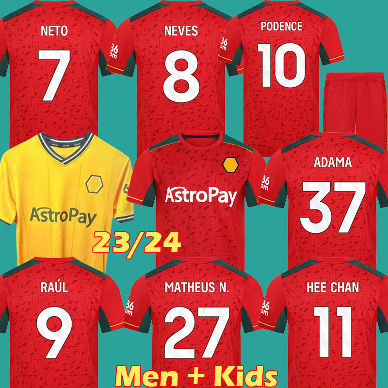 23 24 WOLVES Soccer Jerseys SARABIA ADAMA PODENCE TRAORE Football Shirts NETO NEVES RAUL 2023 2024 Wolverhampton LEMINA Away Home Men Kids Kits Uniforms, League away
23 24 WOLVES Soccer Jerseys SARABIA ADAMA PODENCE TRAORE Football Shirts NETO NEVES RAUL 2023 2024 Wolverhampton LEMINA Away Home Men Kids Kits Uniforms, League away