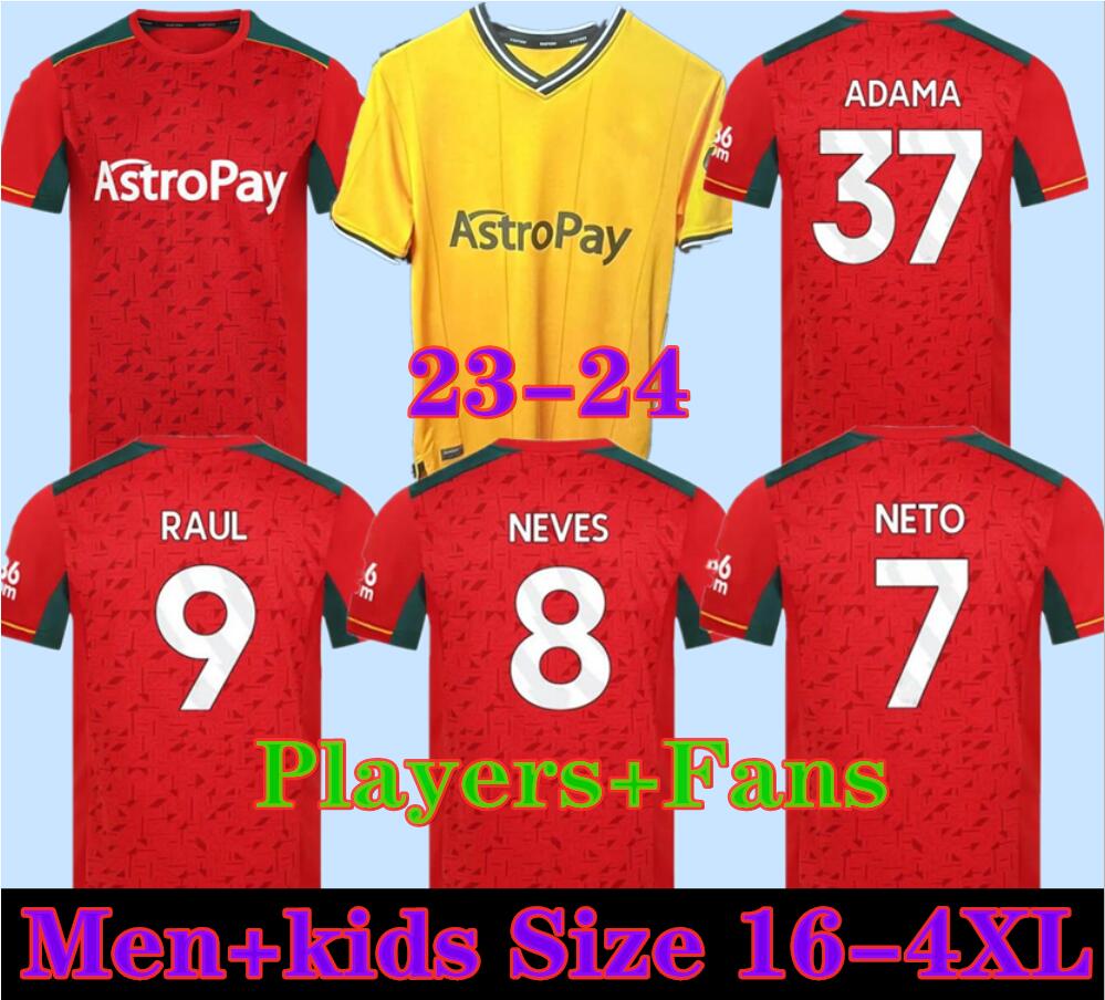Wolves 23 24 Home Soccer Jerseys RAUL SEMEDO NETO NEVES TRINCAO Wanderers J OTTO PODENCE GIBBS HEE CHAN Wolverhampton 2023 2024 Football Shirts Sizes 16-4XL
Wolves 23 24 Home Soccer Jerseys RAUL SEMEDO NETO NEVES TRINCAO Wanderers J OTTO PODENCE GIBBS HEE CHAN Wolverhampton 2023 2024 Football Shirts Sizes 16-4XL