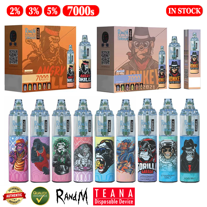 Original RandM Tornado 7000 Puffs E Cigarette Kit 2% 3% 5% Rechargeable Battery RGB Mesh Coil Adjustable Airflow Disposable Vapes, Remark flavrs
Original RandM Tornado 7000 Puffs E Cigarette Kit 2% 3% 5% Rechargeable Battery RGB Mesh Coil Adjustable Airflow Disposable Vapes, Remark flavrs