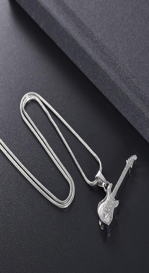 h11728 Silver Electronic Guitar Cremation Jewelry For Ashes Pendant Engravable Stainless Steel Memorial Urn Necklace For Women 4947212
h11728 Silver Electronic Guitar Cremation Jewelry For Ashes Pendant Engravable Stainless Steel Memorial Urn Necklace For Women 4947212