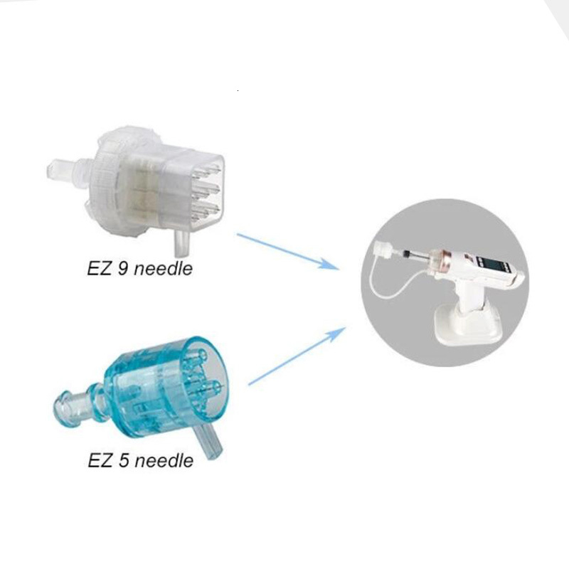 Face Massager 20pcs 5pin 9pin Needle for EZ Negative Pressure Mesotherapy Gun Device Meso Injector Hair Regrowth 230621