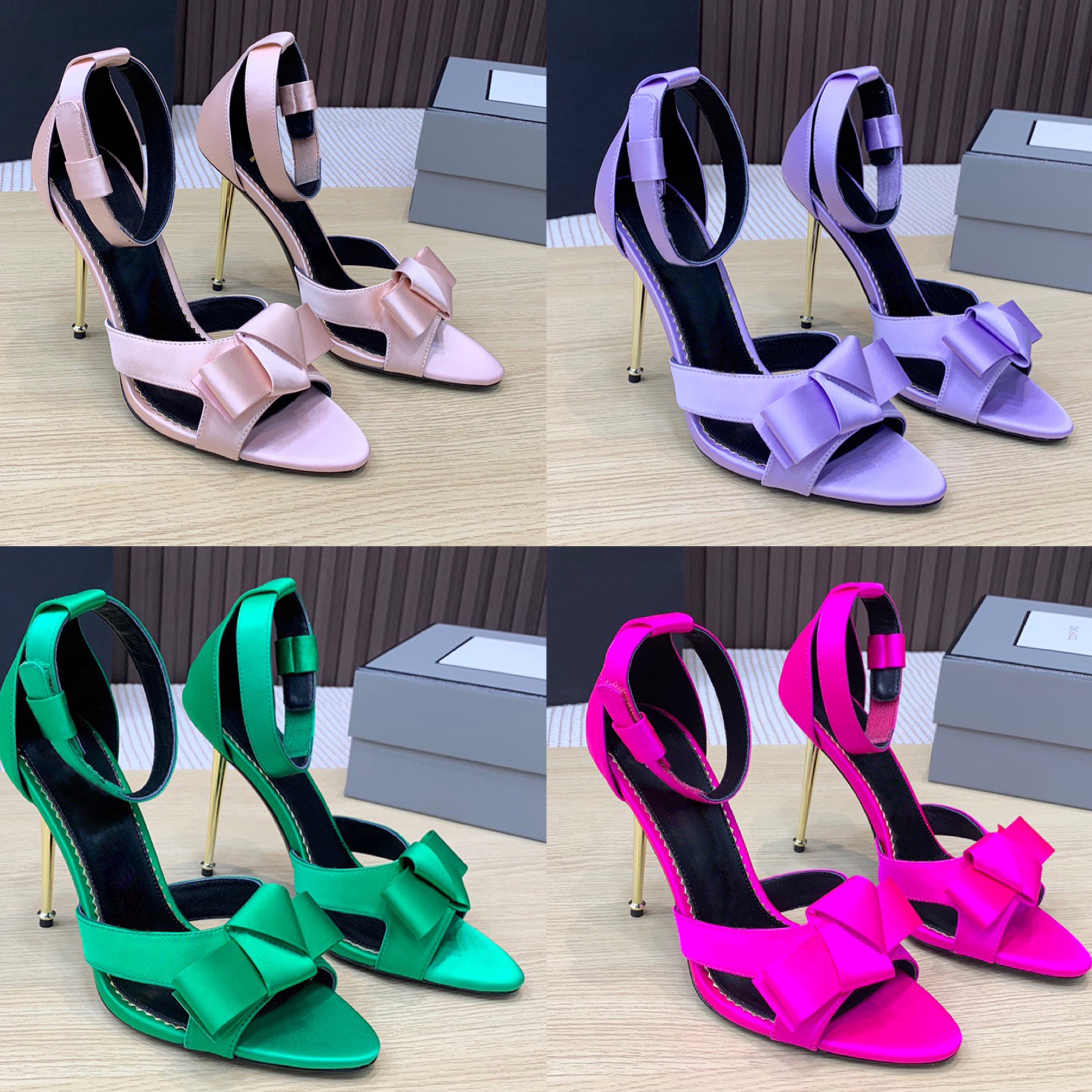 105MM stiletto sandals Satin Bow Ankle-Strap stiletto Heels Evening white Wedding shoes women heeled Luxury Designers sandal Dress shoe 35-43 With box
105MM stiletto sandals Satin Bow Ankle-Strap stiletto Heels Evening white Wedding shoes women heeled Luxury Designers sandal Dress shoe 35-43 With box