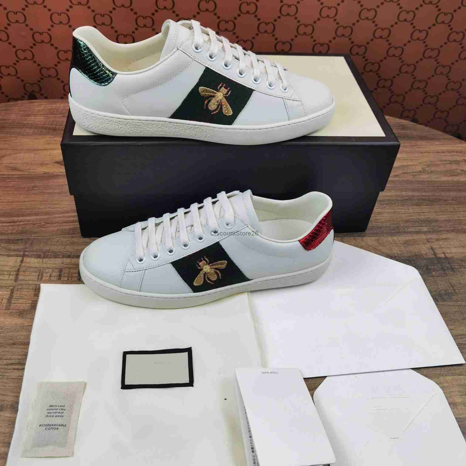 Designer Casual Dress guccis Shoes Italy Ace Sneakers Bee Snake Leather Embroidered Black men Tiger Chaussures White Shoe Walking Sports Platform Trai
Designer Casual Dress guccis Shoes Italy Ace Sneakers Bee Snake Leather Embroidered Black men Tiger Chaussures White Shoe Walking Sports Platform Trai