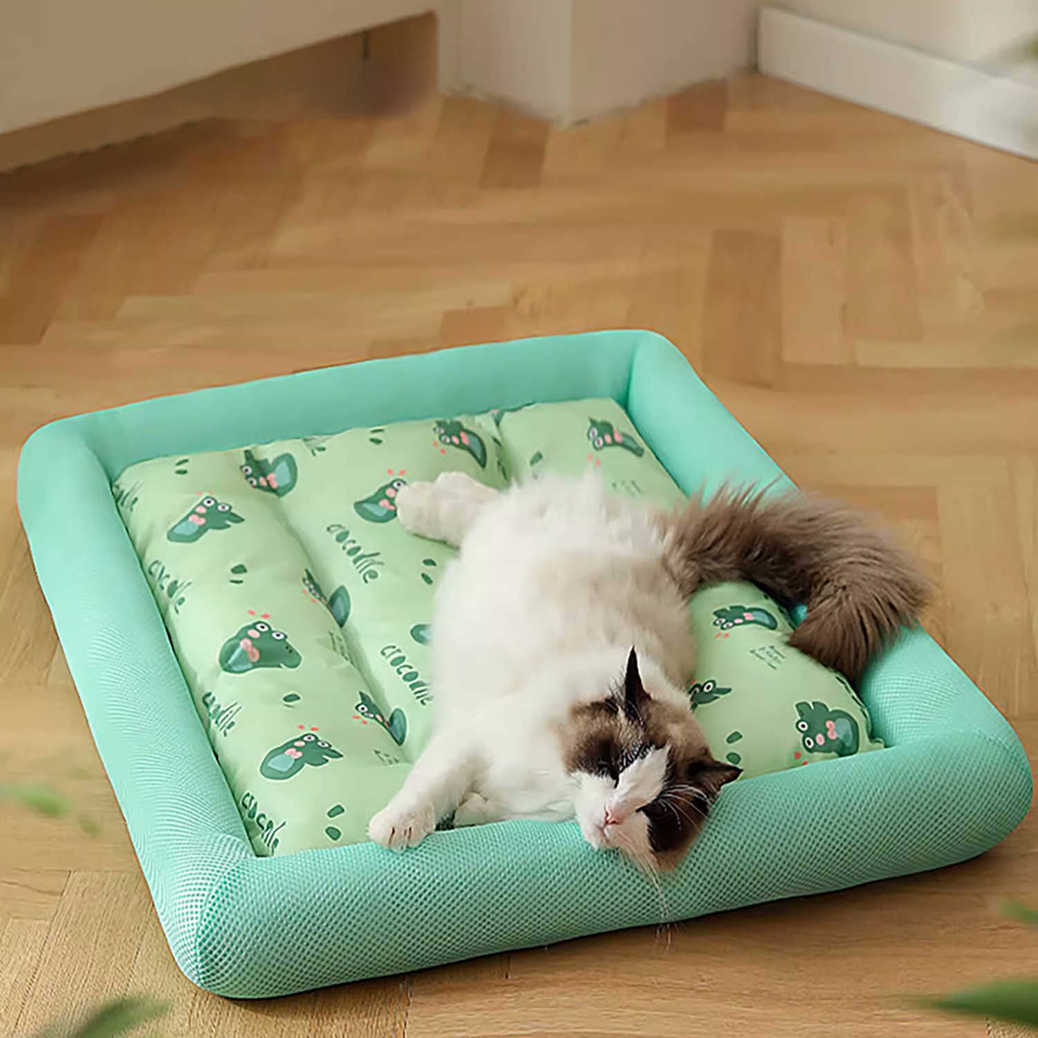 MADDEN Summer Cooling Pet Cat Bed Cushion Ice Pad Dog Sleeping Square Mat for Puppy Dogs Cats Kennel Top Quality Cool Cold