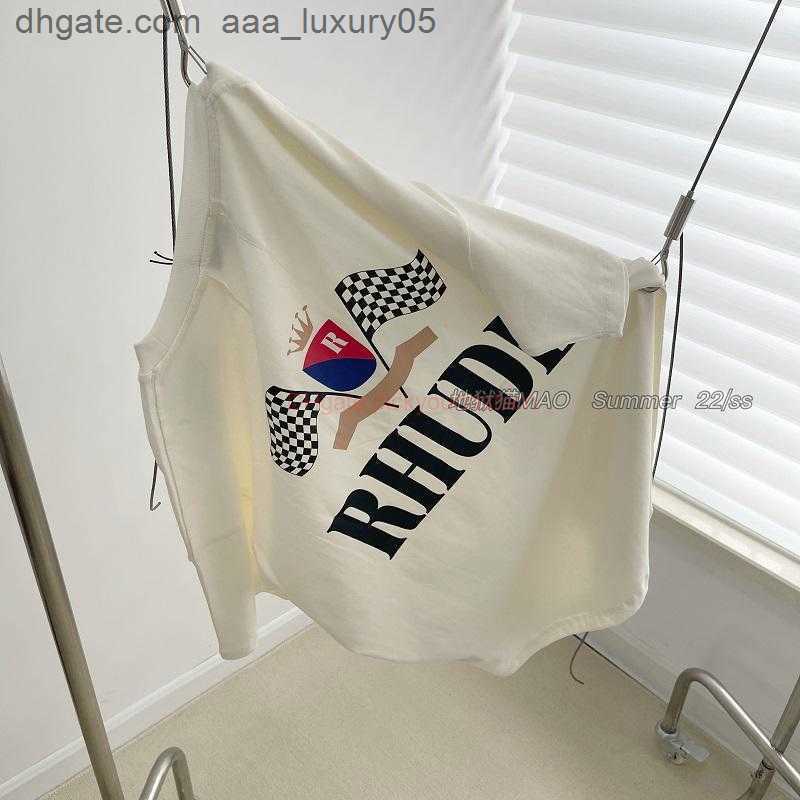 Designer Fashion Clothing Tees Tshirt Rhude Laif Racing Flag High Street Loose Round Neck Mens Womens Summer Versatile Short Sleeve Tshirts in the Same Style Cotton S, Rh flag beige
Designer Fashion Clothing Tees Tshirt Rhude Laif Racing Flag High Street Loose Round Neck Mens Womens Summer Versatile Short Sleeve Tshirts in the Same Style Cotton S, Rh flag beige