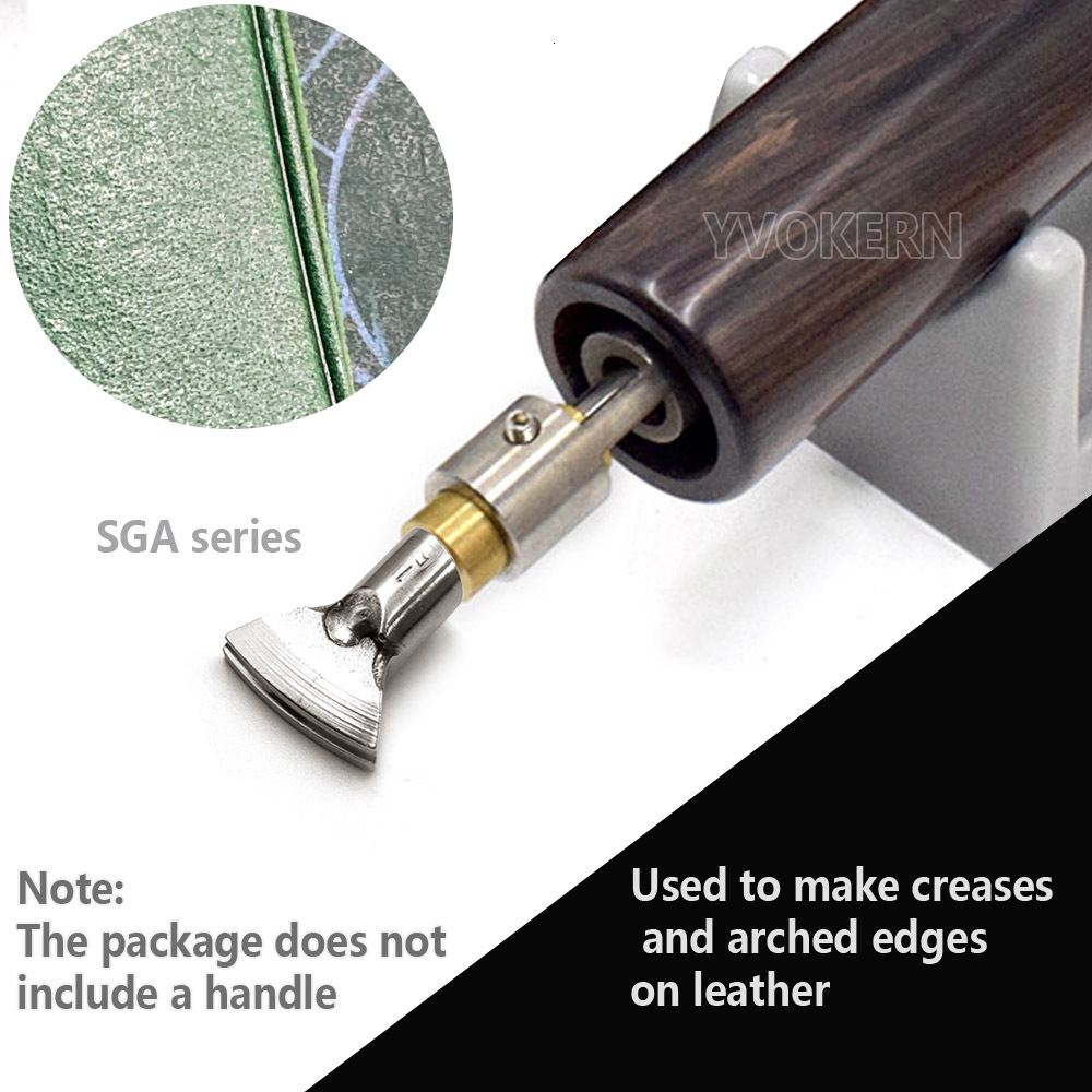 Craft Tools Leather Craft Creasing Tool Edge Creaser Tip Sector-Shaped Head M5 Thread for Making Arched Edge And Creasing Decoration Line 230621