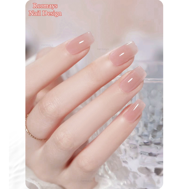 Rormays 30 Color Gel Nail Polish Set 15ML New Ice Transparent Jelly Semi Permanent Varnish Gel UV LED Immersion Primer Curry Nail Salon Gel Factory Wh