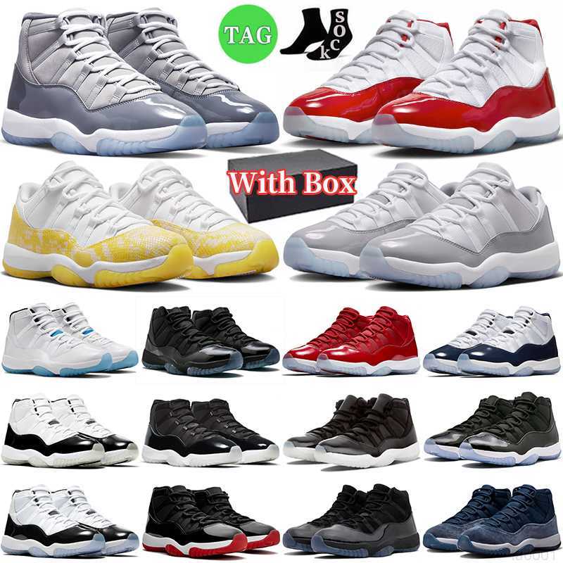 

11 Basketball Shoes Jumpman 11s With Box for men women Cool Cement Grey Low Cherry High Bred Concord DMP Gamma Blue Space Jam mens trainers outdoor sneakers, #26