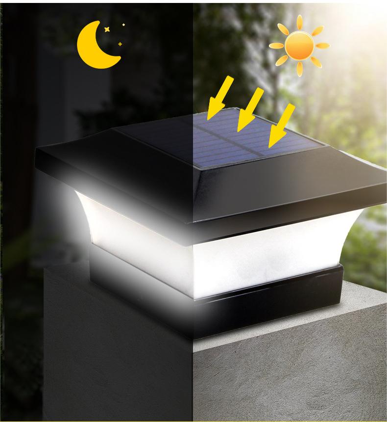 Shopping Outdoor Solar Light Poles, 15x15cm 100lm Solar Garden Light for Fence Post Pillar Post Cap yard Garden patio