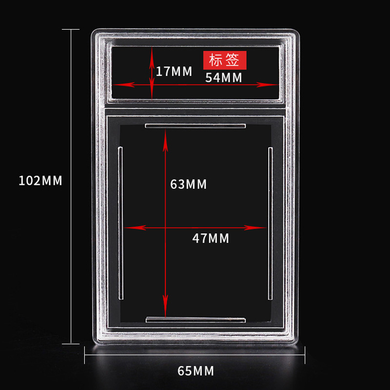 Stamp Display Protection Collection Case Box Small card 47x63mm Postage Stamp Acrylic Holder Wholesale
