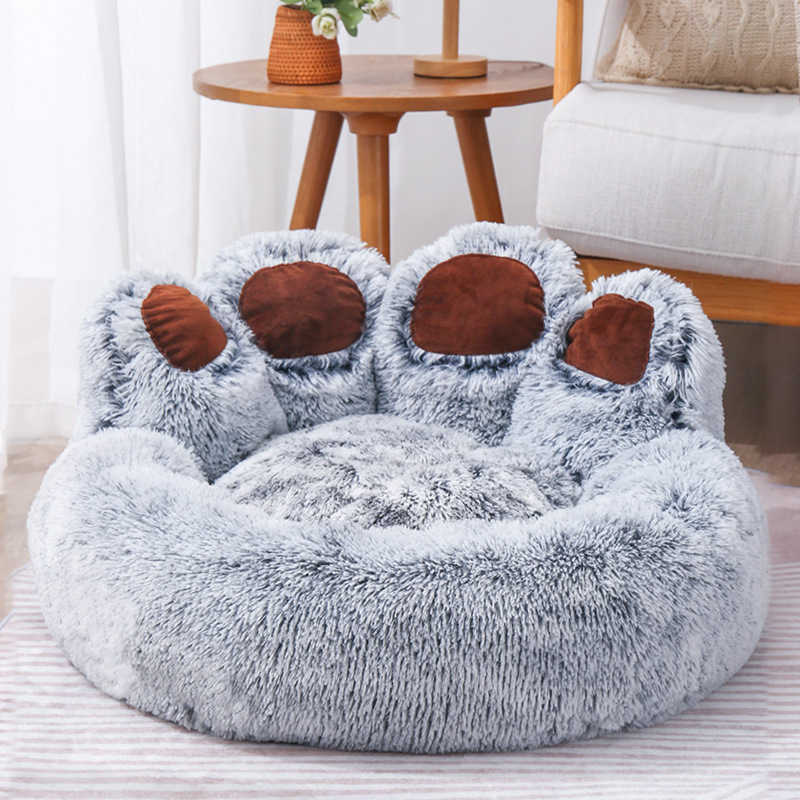 Warm Kennel Pet Bear Paw Shape House Small Dog bed Teddy 5-15KG Removable and Washable cat