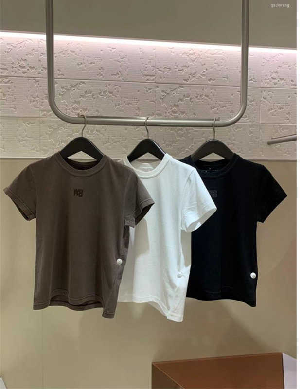 Women' T Shirts Cotton Tshirt Summer Wang Letter Print Short Sleeve Slim T-shirts Tops High Street Tees, Brown
Women' T Shirts Cotton Tshirt Summer Wang Letter Print Short Sleeve Slim T-shirts Tops High Street Tees, Brown
