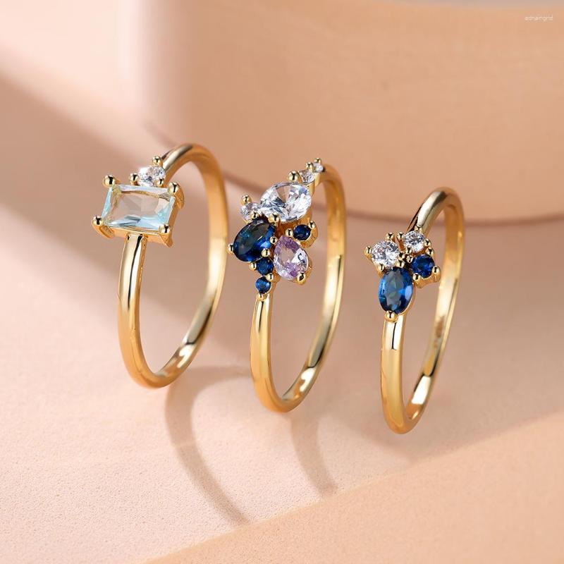 Wedding Rings Luxury Royal Blue Purple White Zircon Triple Ring Set Rose Gold Color Stacking Thin For Women Bridal Bands Jewelry
Wedding Rings Luxury Royal Blue Purple White Zircon Triple Ring Set Rose Gold Color Stacking Thin For Women Bridal Bands Jewelry