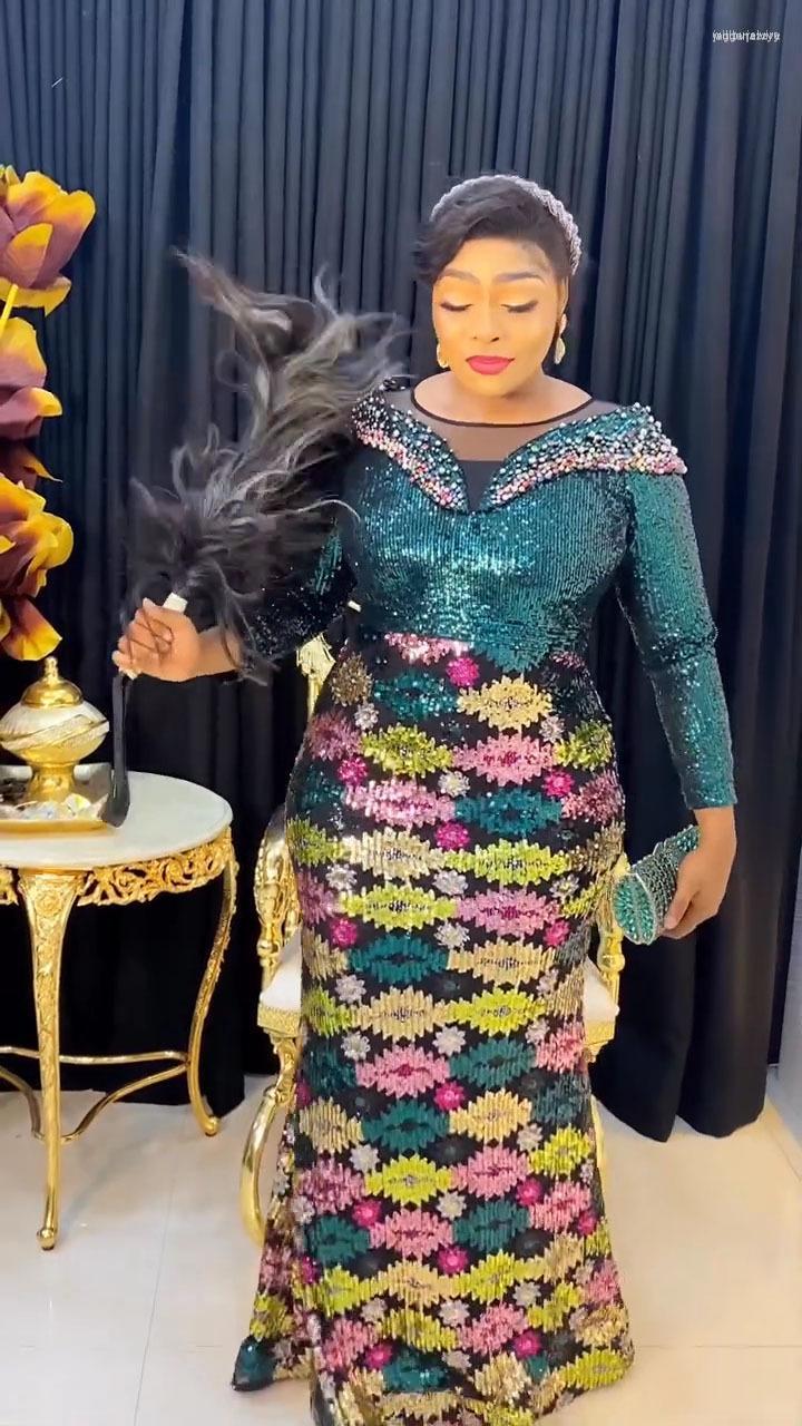 Ethnic Clothing 2023 African Dresses For Women Spring Summer Long Sleeve O-neck Polyester Sequined Dress Maxi
Ethnic Clothing 2023 African Dresses For Women Spring Summer Long Sleeve O-neck Polyester Sequined Dress Maxi