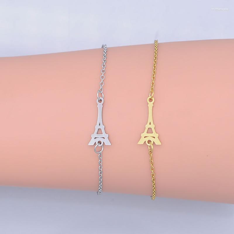 Link Bracelets Chain Stainless Steel Dainty Eiffel Tower Charm Bracelet For Women Wholesale OEM Jewelry Order Accepted Factory Sale Never 
Link Bracelets Chain Stainless Steel Dainty Eiffel Tower Charm Bracelet For Women Wholesale OEM Jewelry Order Accepted Factory Sale Never